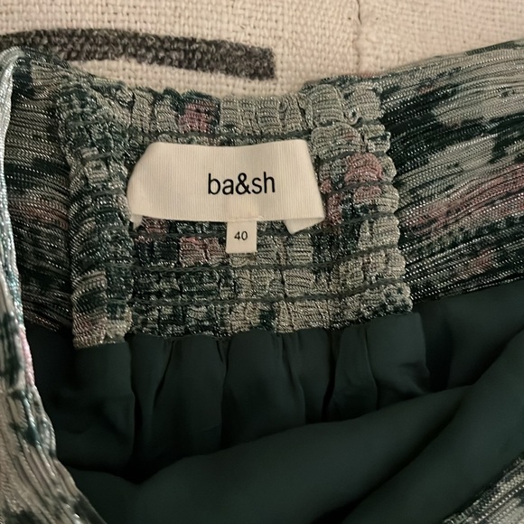 ba&sh Artistic Green and Pink Midi Skirt - Picture 5 of 9